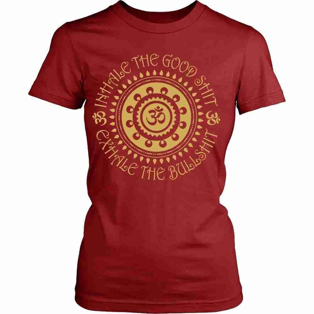 Buddhism T Shirt - Inhale the good shit exhale the bullshit-T-shirt-Teelime | shirts-hoodies-mugs