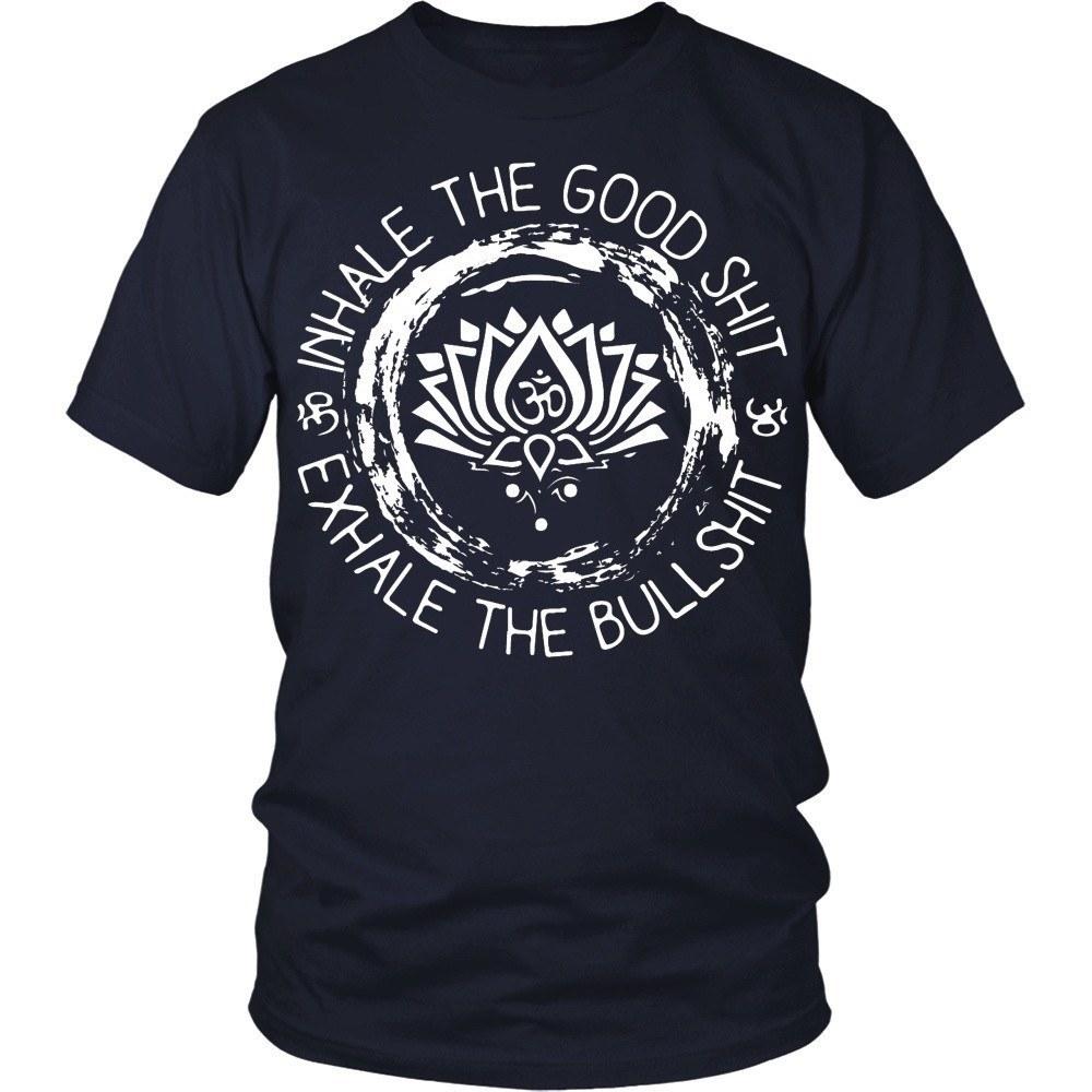 Buddhism T Shirt - Inhale the good shit exhale the bullshit-T-shirt-Teelime | shirts-hoodies-mugs