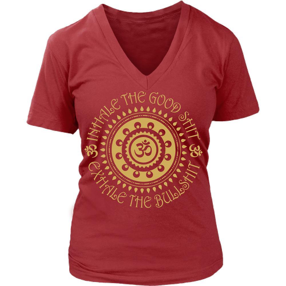 Buddhism T Shirt - Inhale the good shit exhale the bullshit-T-shirt-Teelime | shirts-hoodies-mugs