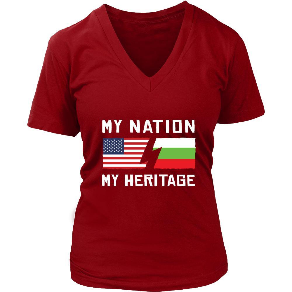 Bulgarian Shirt - My Nation - My Heritage - Bulgaria Roots Gift-T-shirt-Teelime | shirts-hoodies-mugs