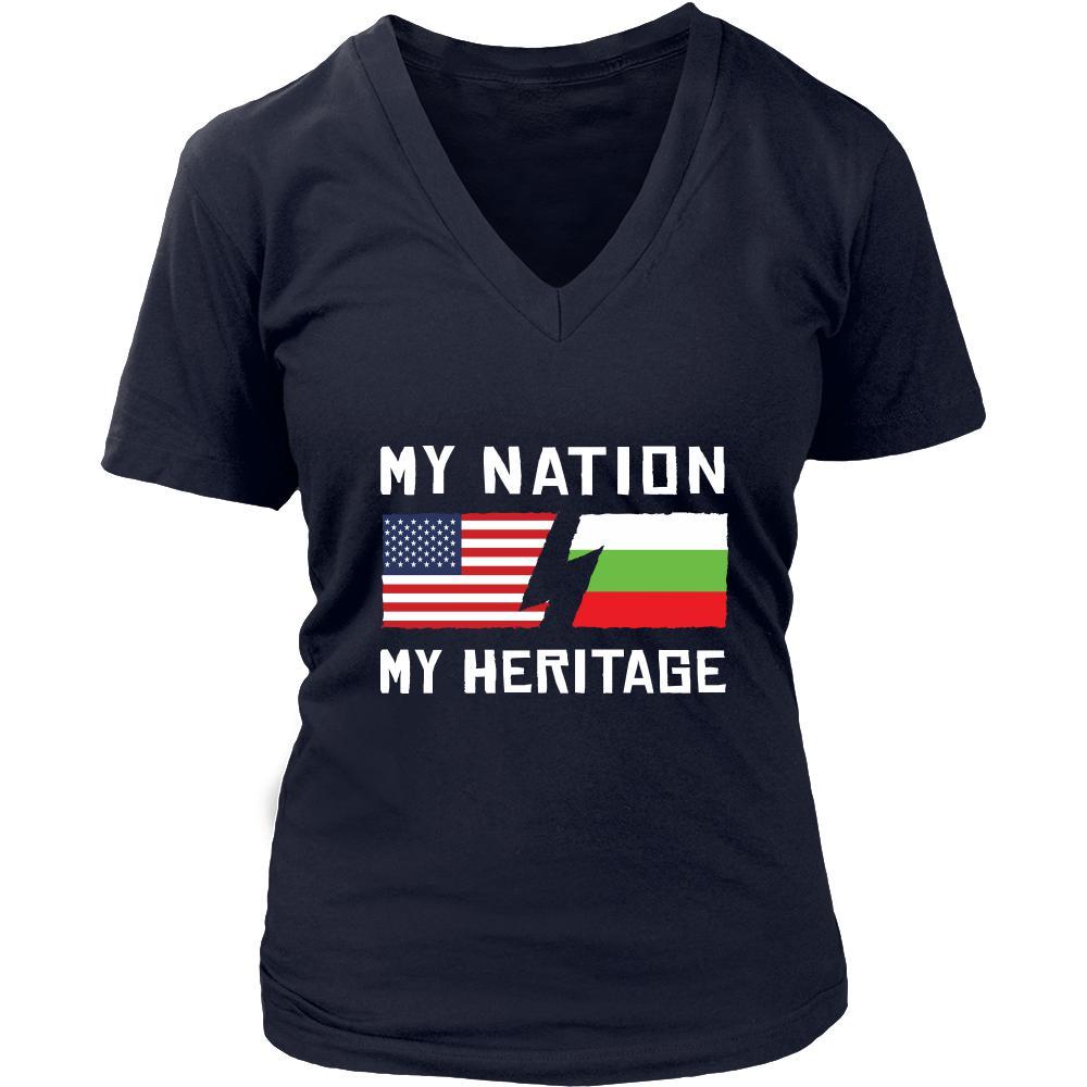 Bulgarian Shirt - My Nation - My Heritage - Bulgaria Roots Gift-T-shirt-Teelime | shirts-hoodies-mugs