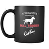 Bull terrier All this Dad needs is his Bull terrier and a cup of coffee 11oz Black Mug-Drinkware-Teelime | shirts-hoodies-mugs