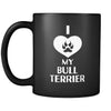 Bull Terrier I Love My Bull Terrier 11oz Black Mug-Drinkware-Teelime | shirts-hoodies-mugs