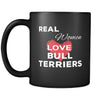 Bull Terrier Real Women Love Bull Terriers 11oz Black Mug-Drinkware-Teelime | shirts-hoodies-mugs