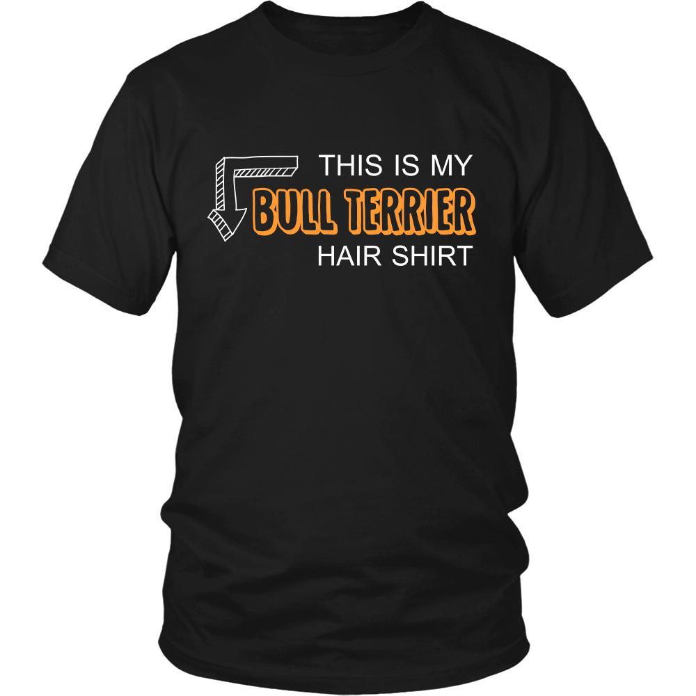 Bull terrier Shirt - This is my Bull terrier hair shirt - Dog Lover Gift-T-shirt-Teelime | shirts-hoodies-mugs