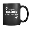 Bulldog I Hug My Bulldog 11oz Black Mug-Drinkware-Teelime | shirts-hoodies-mugs