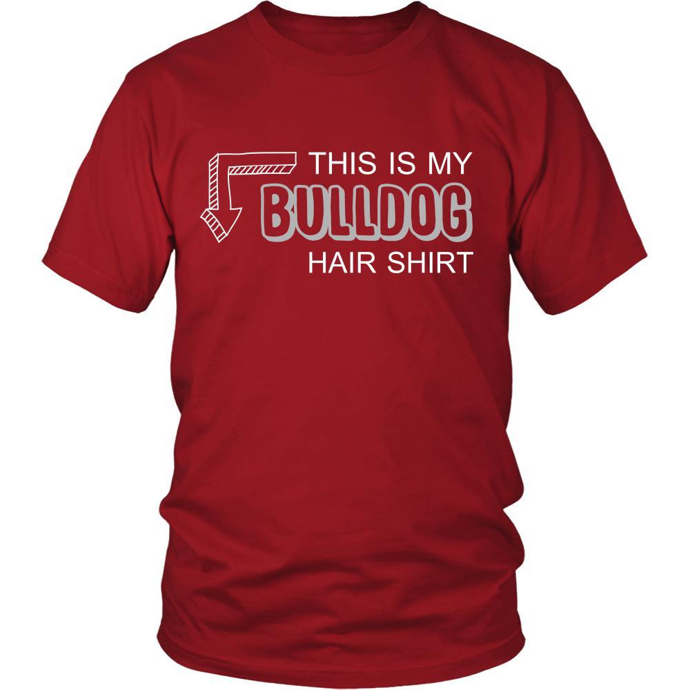 Bulldog Shirt - This is my Bulldog hair shirt - Dog Lover Gift-T-shirt-Teelime | shirts-hoodies-mugs