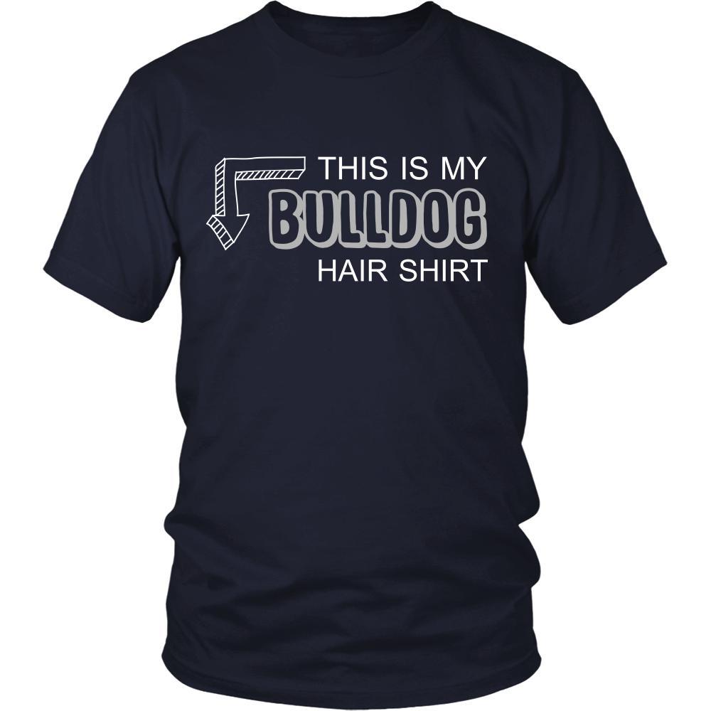 Bulldog Shirt - This is my Bulldog hair shirt - Dog Lover Gift-T-shirt-Teelime | shirts-hoodies-mugs