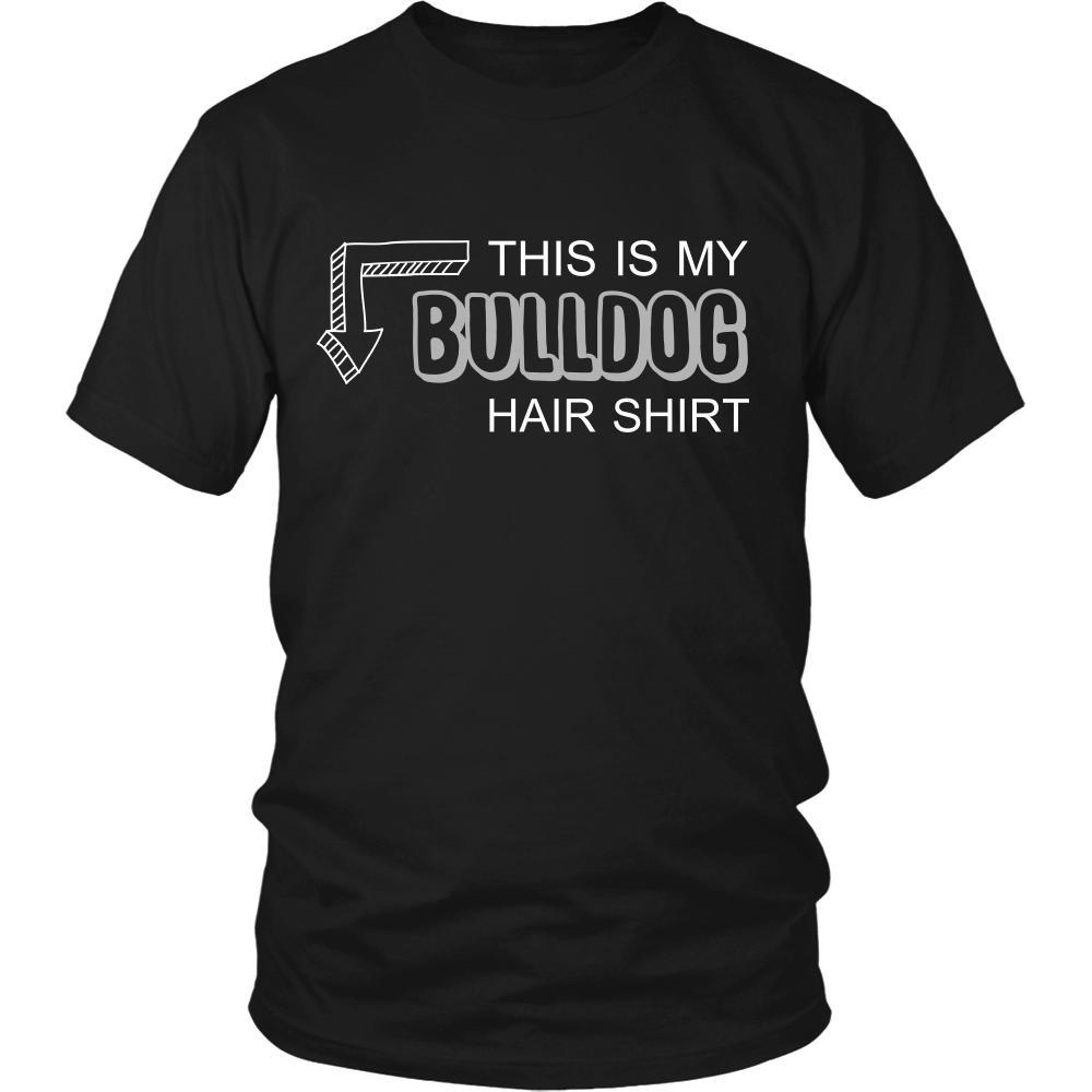 Bulldog Shirt - This is my Bulldog hair shirt - Dog Lover Gift-T-shirt-Teelime | shirts-hoodies-mugs