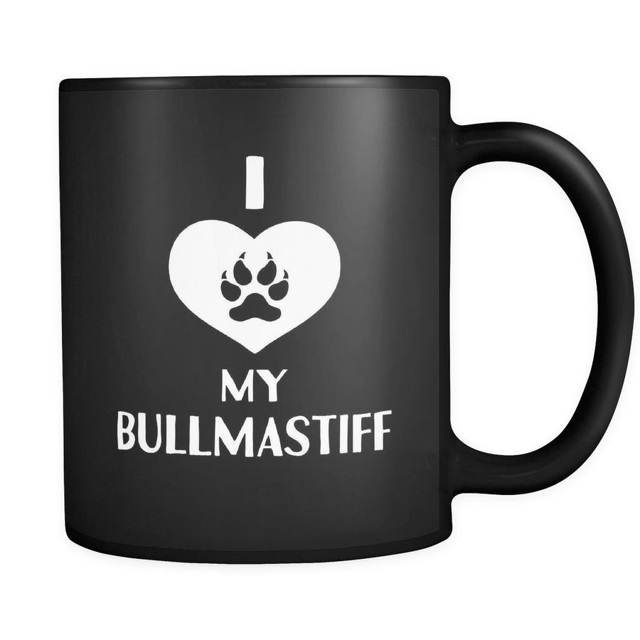 Bullmastiff I Love My Bullmastiff 11oz Black Mug-Drinkware-Teelime | shirts-hoodies-mugs