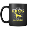 Bullmastiff Never underestimate an old man with a Bullmastiff 11oz Black Mug-Drinkware-Teelime | shirts-hoodies-mugs
