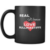 Bullmastiff Real Women Love Bullmastiffs 11oz Black Mug-Drinkware-Teelime | shirts-hoodies-mugs