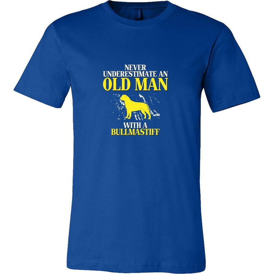 Bullmastiff Shirt - Never underestimate an old man with a Bullmastiff Grandfather Dog Gift