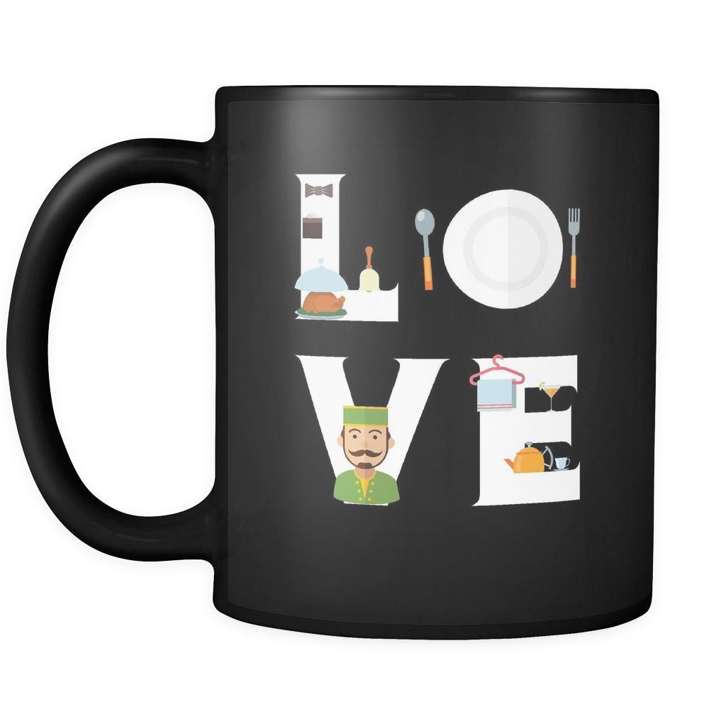 Butler - LOVE Butler - 11oz Black Mug-Drinkware-Teelime | shirts-hoodies-mugs