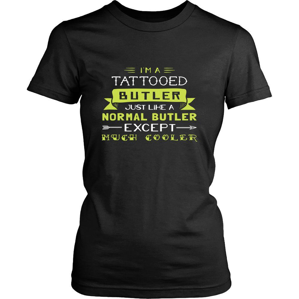 Butler Shirt - I'm a tattooed butler, just like a normal butler, except much cooler - Profession Gift-T-shirt-Teelime | shirts-hoodies-mugs