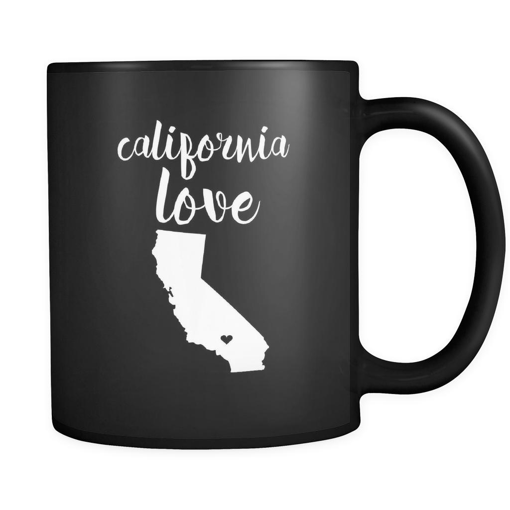 California California love 11oz Black Mug-Drinkware-Teelime | shirts-hoodies-mugs