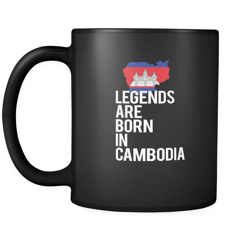 Cambodia Legends are born in Cambodia 11oz Black Mug-Drinkware-Teelime | shirts-hoodies-mugs