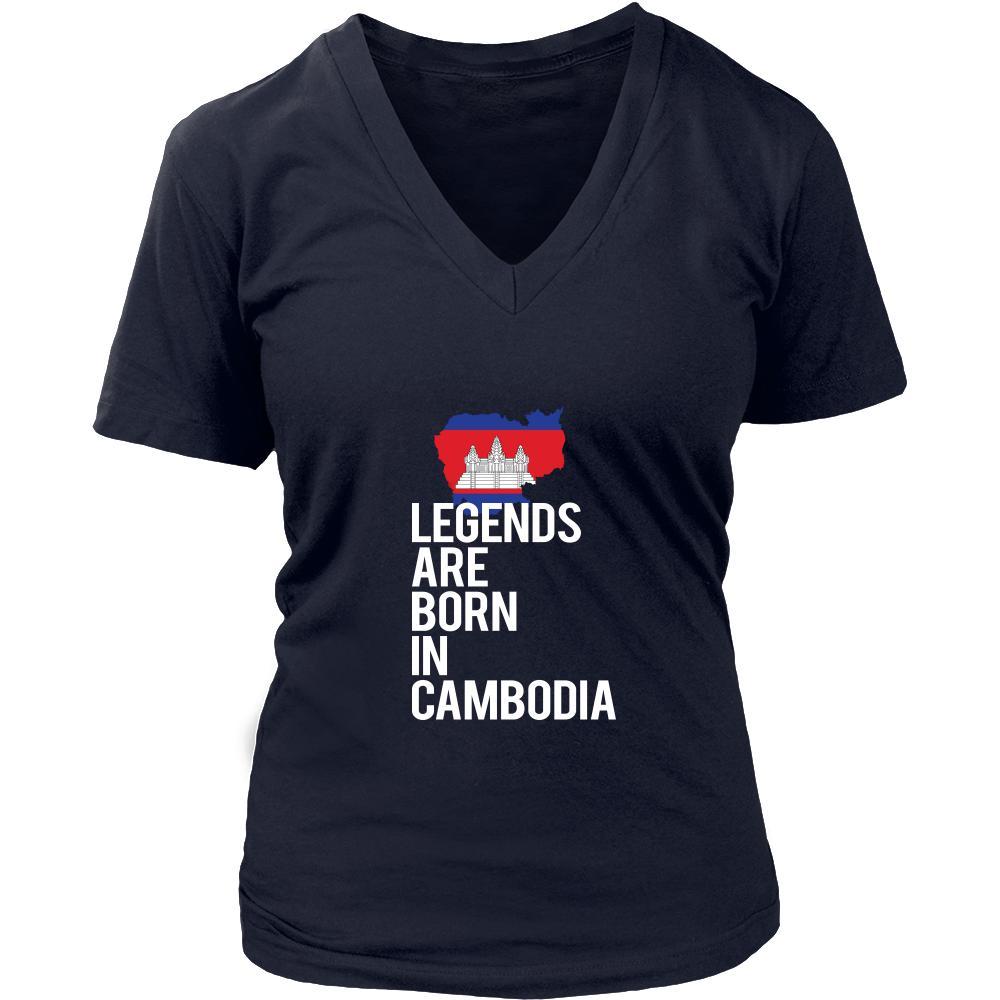Cambodia Shirt - Legends are born in Cambodia - National Heritage Gift-T-shirt-Teelime | shirts-hoodies-mugs
