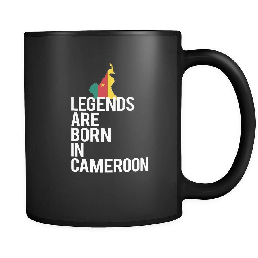 Cameroon Legends are born in Cameroon 11oz Black Mug-Drinkware-Teelime | shirts-hoodies-mugs