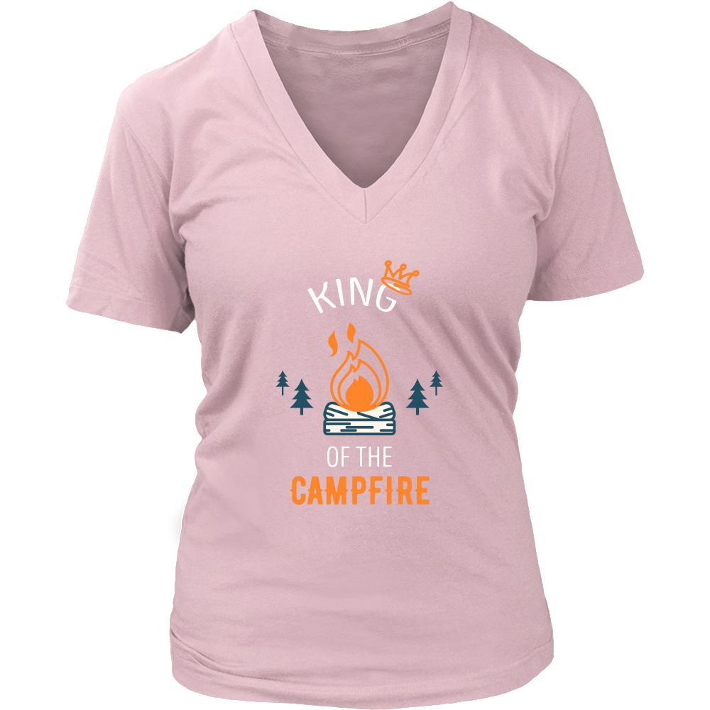 Campfire Camping shirt - King of the Campfire Camping-T-shirt-Teelime | shirts-hoodies-mugs