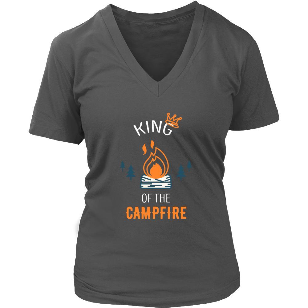Campfire Camping shirt - King of the Campfire Camping-T-shirt-Teelime | shirts-hoodies-mugs