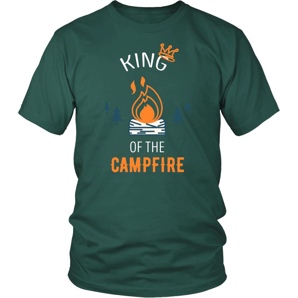 Campfire Camping shirt - King of the Campfire Camping-T-shirt-Teelime | shirts-hoodies-mugs