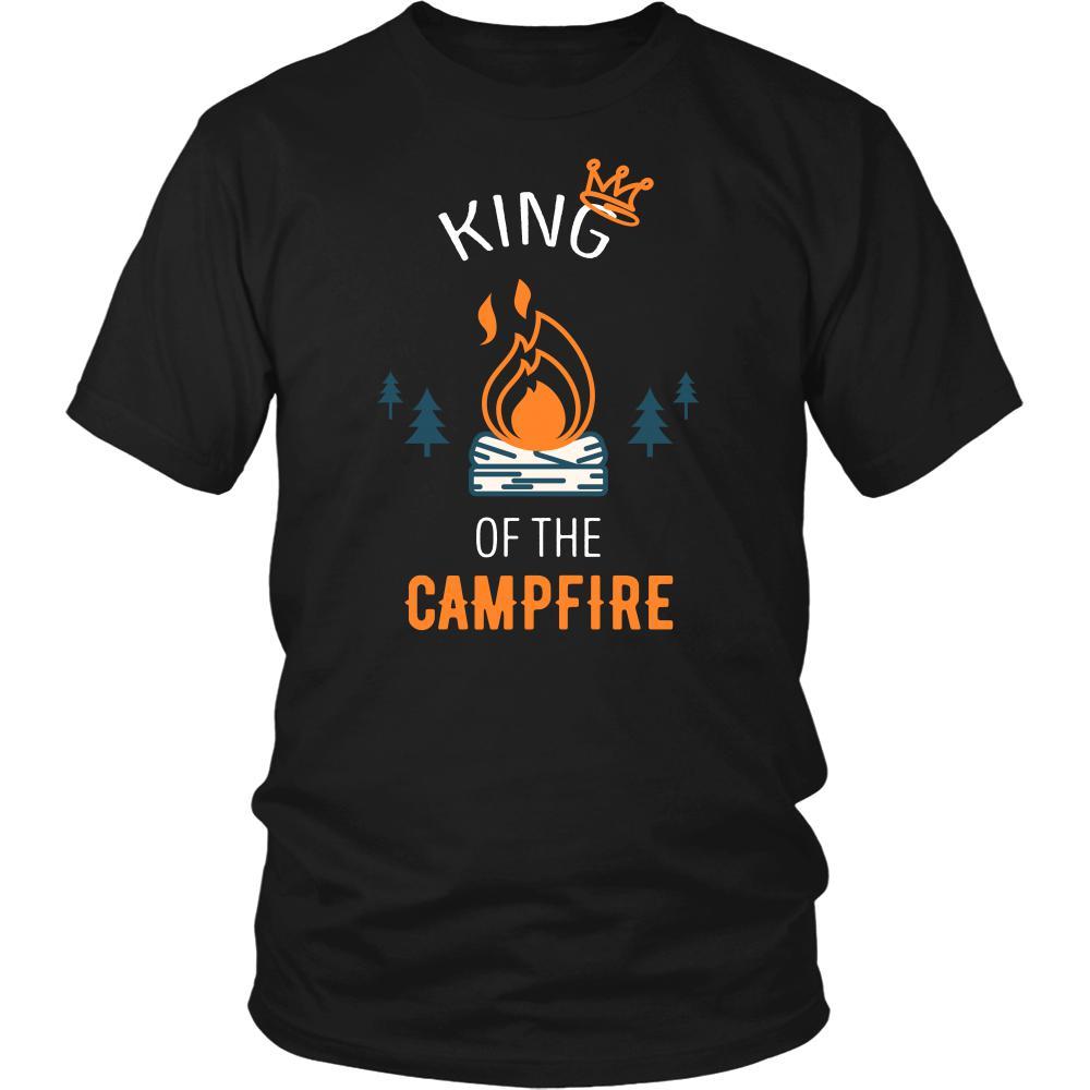 Campfire Camping shirt - King of the Campfire Camping-T-shirt-Teelime | shirts-hoodies-mugs