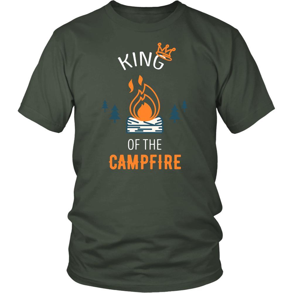 Campfire Camping shirt - King of the Campfire Camping-T-shirt-Teelime | shirts-hoodies-mugs
