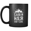 Camping Cabin hair don't care 11oz Black Mug-Drinkware-Teelime | shirts-hoodies-mugs