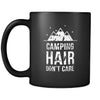 Camping Camping hair don't care 11oz Black Mug-Drinkware-Teelime | shirts-hoodies-mugs
