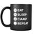 Camping - Eat Sleep Camp Repeat  - 11oz Black Mug