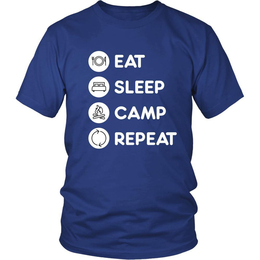 Camping - Eat Sleep Camping Repeat - Outdoor Hobby Shirt-T-shirt-Teelime | shirts-hoodies-mugs