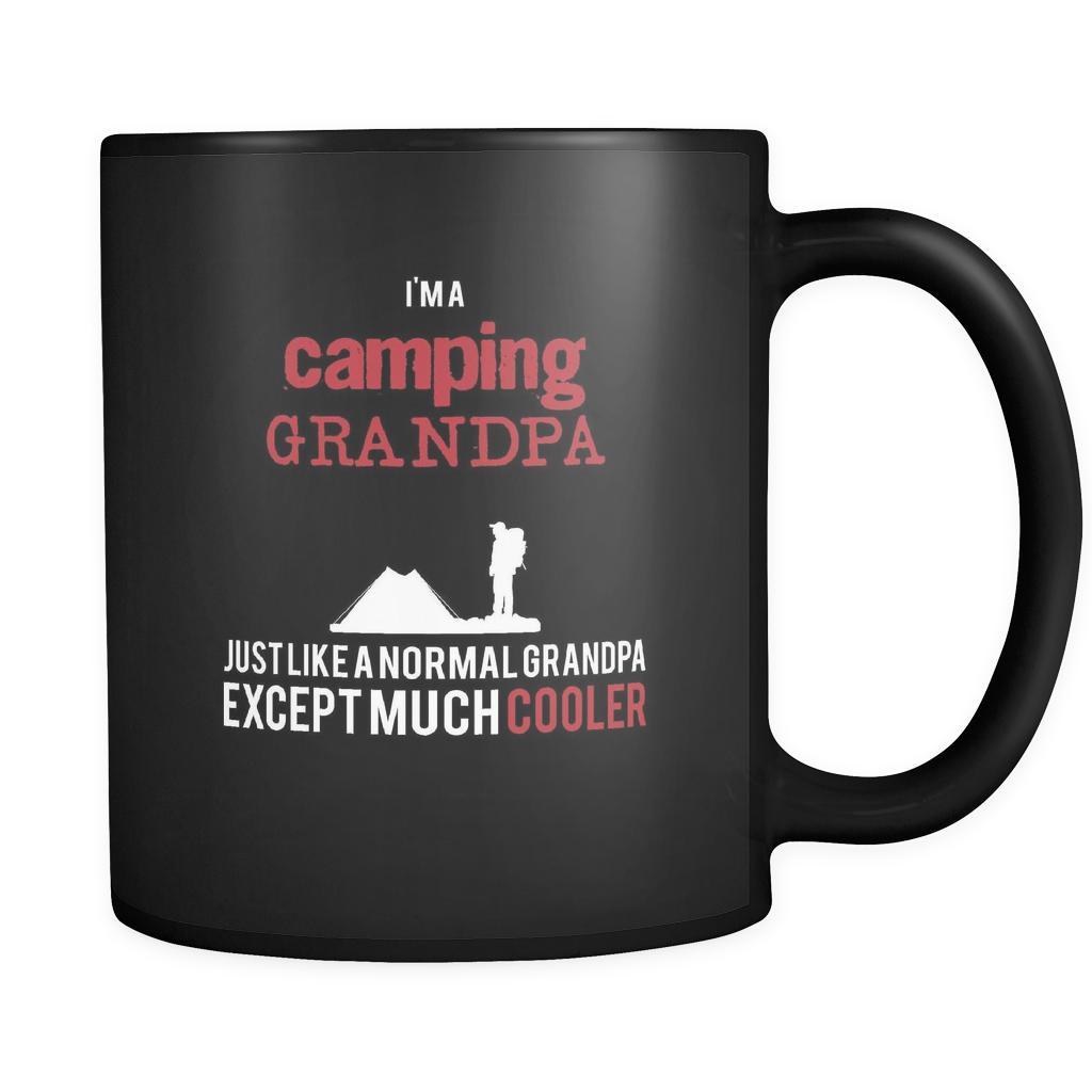 Camping I'm a camping grandpa just like a normal grandpa except much cooler 11oz Black Mug-Drinkware-Teelime | shirts-hoodies-mugs