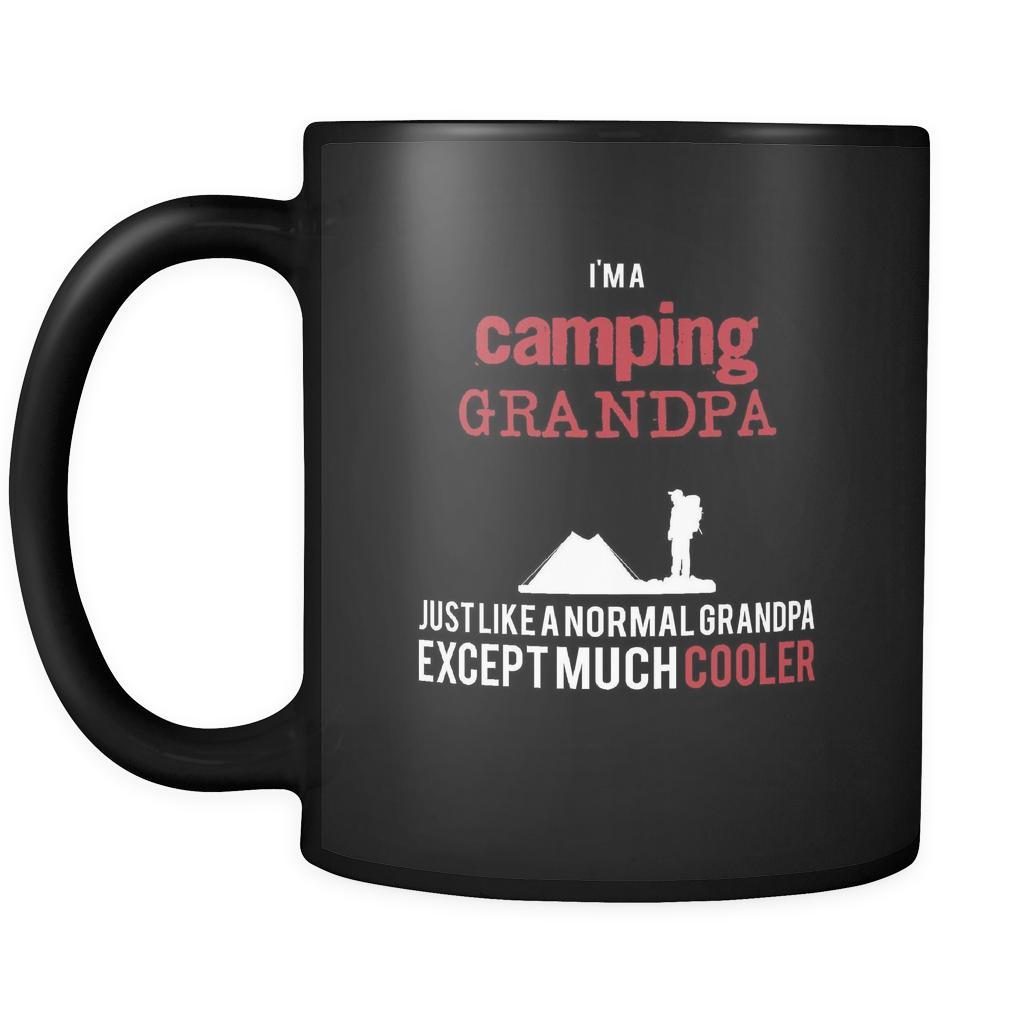 Camping I'm a camping grandpa just like a normal grandpa except much cooler 11oz Black Mug-Drinkware-Teelime | shirts-hoodies-mugs