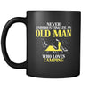 Camping Never underestimate an old man who loves camping 11oz Black Mug-Drinkware-Teelime | shirts-hoodies-mugs