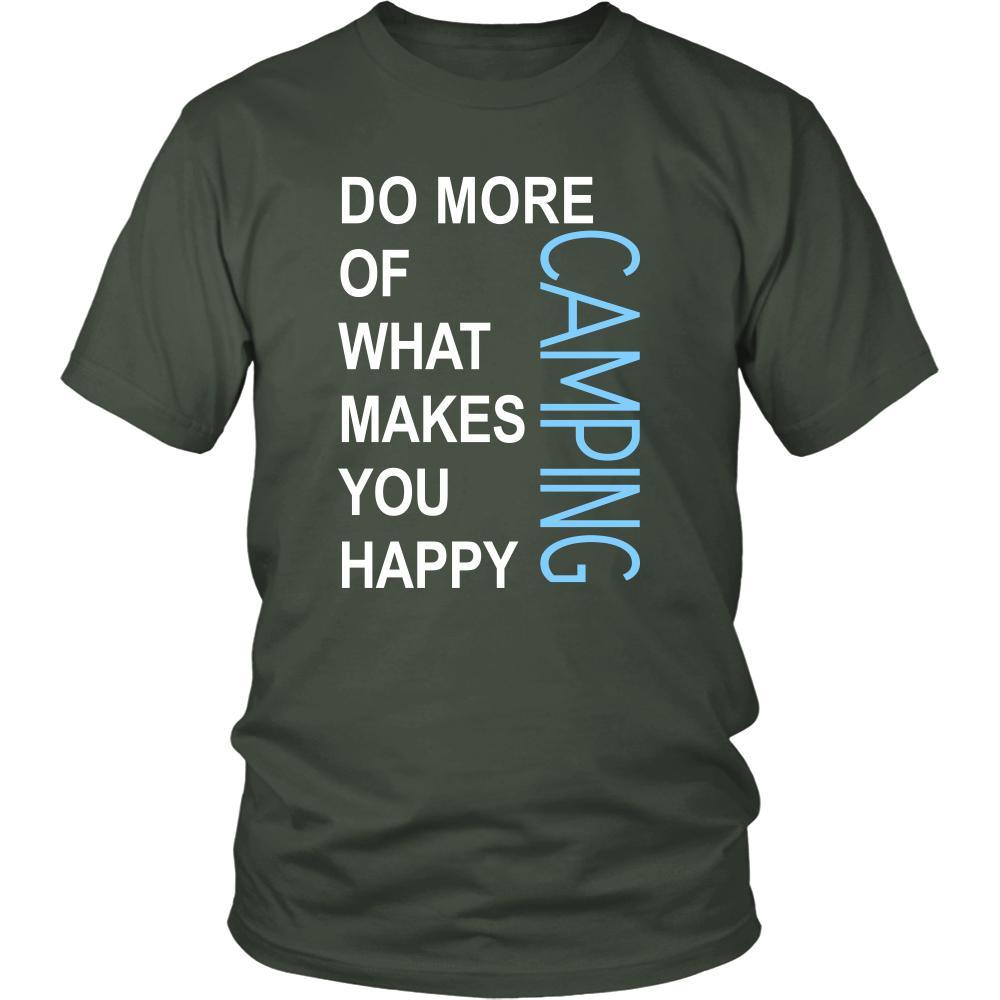 Camping Shirt - Do more of what makes you happy Camping- Hobby Gift-T-shirt-Teelime | shirts-hoodies-mugs