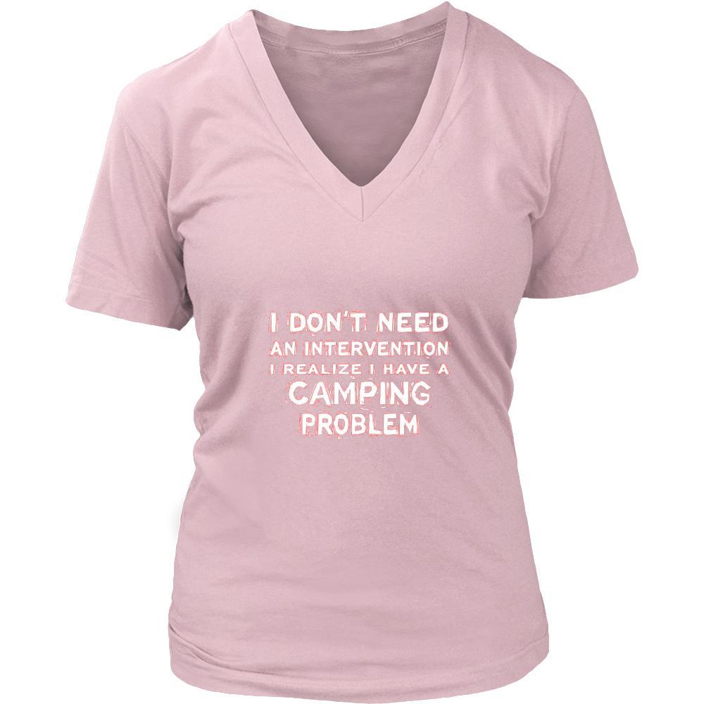 Camping Shirt - I don't need an intervention I realize I have a Camping problem- Hobby Gift-T-shirt-Teelime | shirts-hoodies-mugs