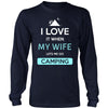 Camping Shirt - I love it when my wife lets me go Camping - Hobby Gift-T-shirt-Teelime | shirts-hoodies-mugs