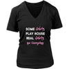 Camping Shirt - Some girls play house real girls go Camping- Hobby Lady-T-shirt-Teelime | shirts-hoodies-mugs