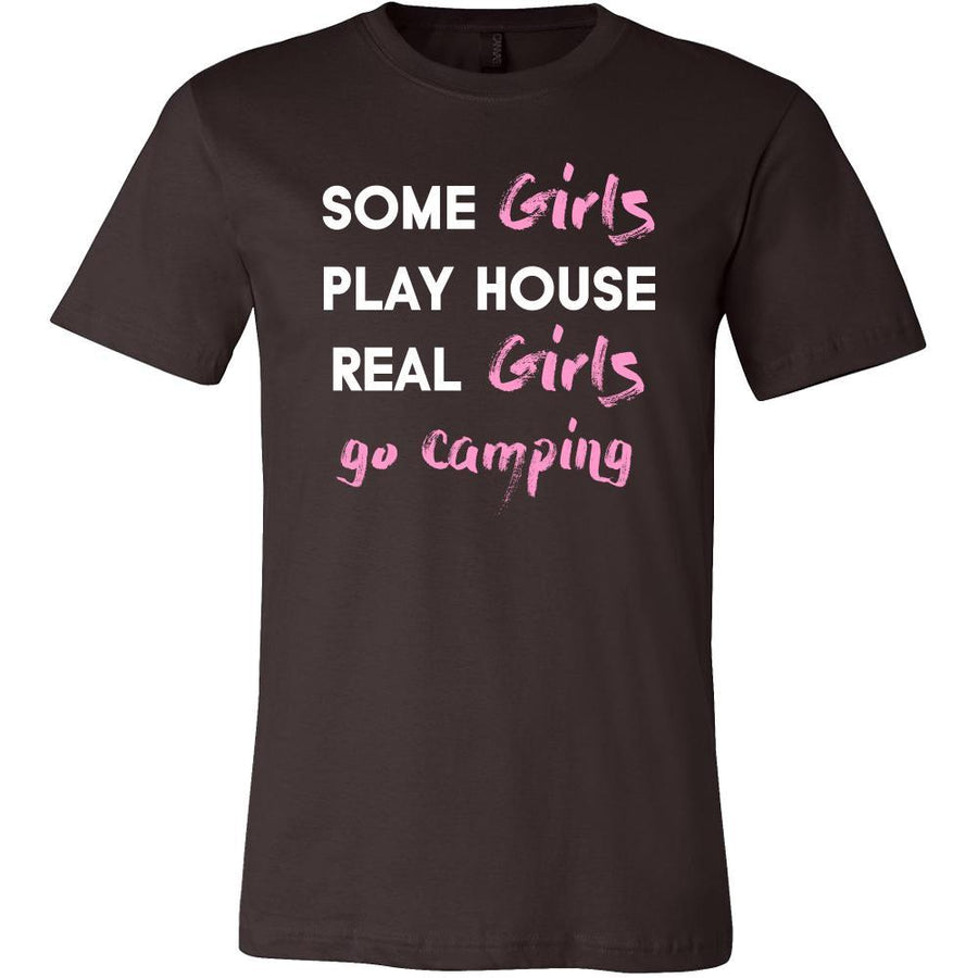 Camping Shirt - Some girls play house real girls go Camping- Hobby Lady-T-shirt-Teelime | shirts-hoodies-mugs