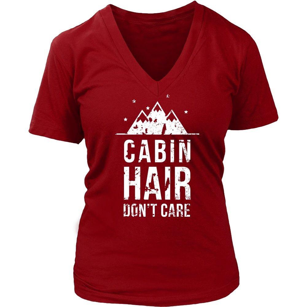 Camping T Shirt - Cabin hair don't care-T-shirt-Teelime | shirts-hoodies-mugs