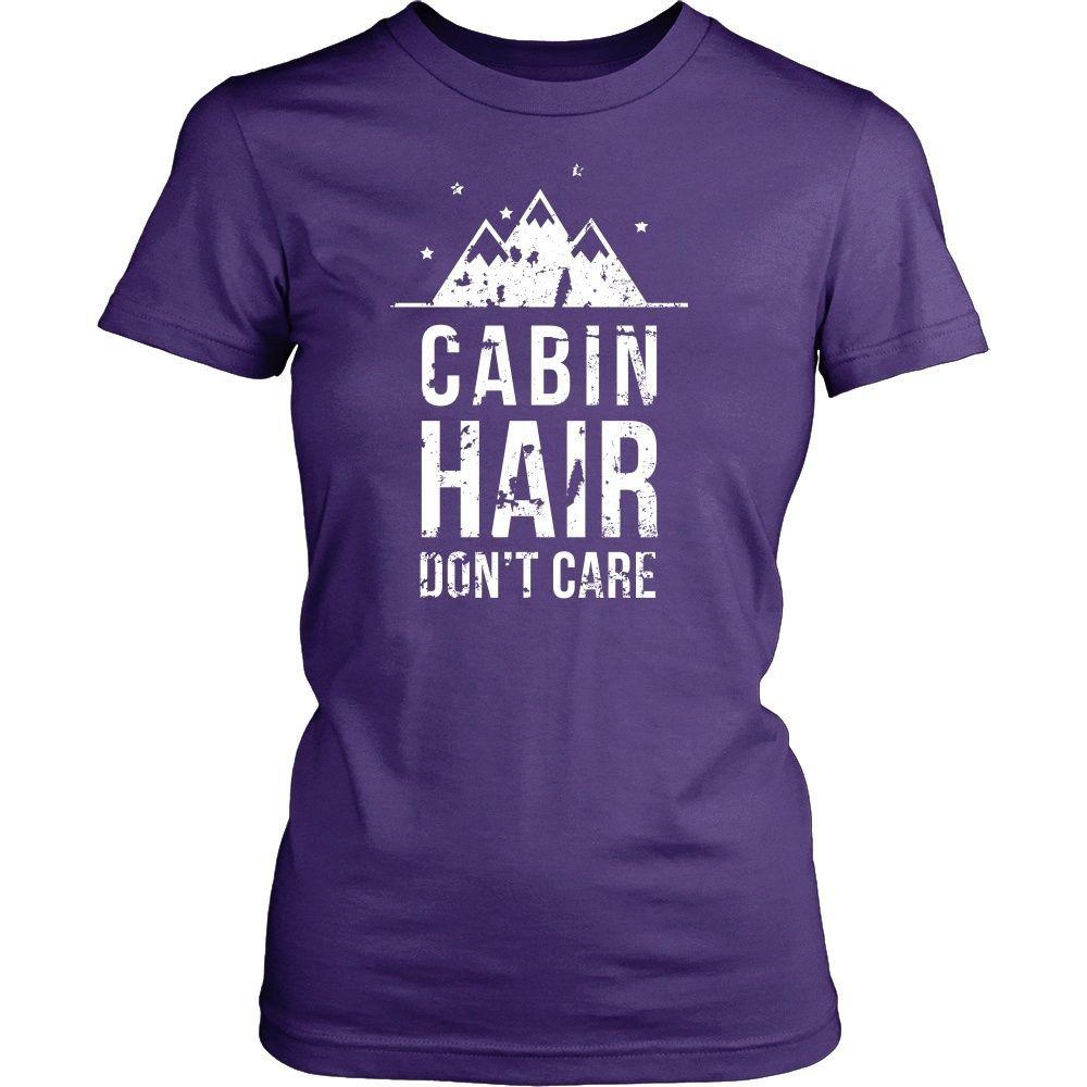 Camping T Shirt - Cabin hair don't care-T-shirt-Teelime | shirts-hoodies-mugs