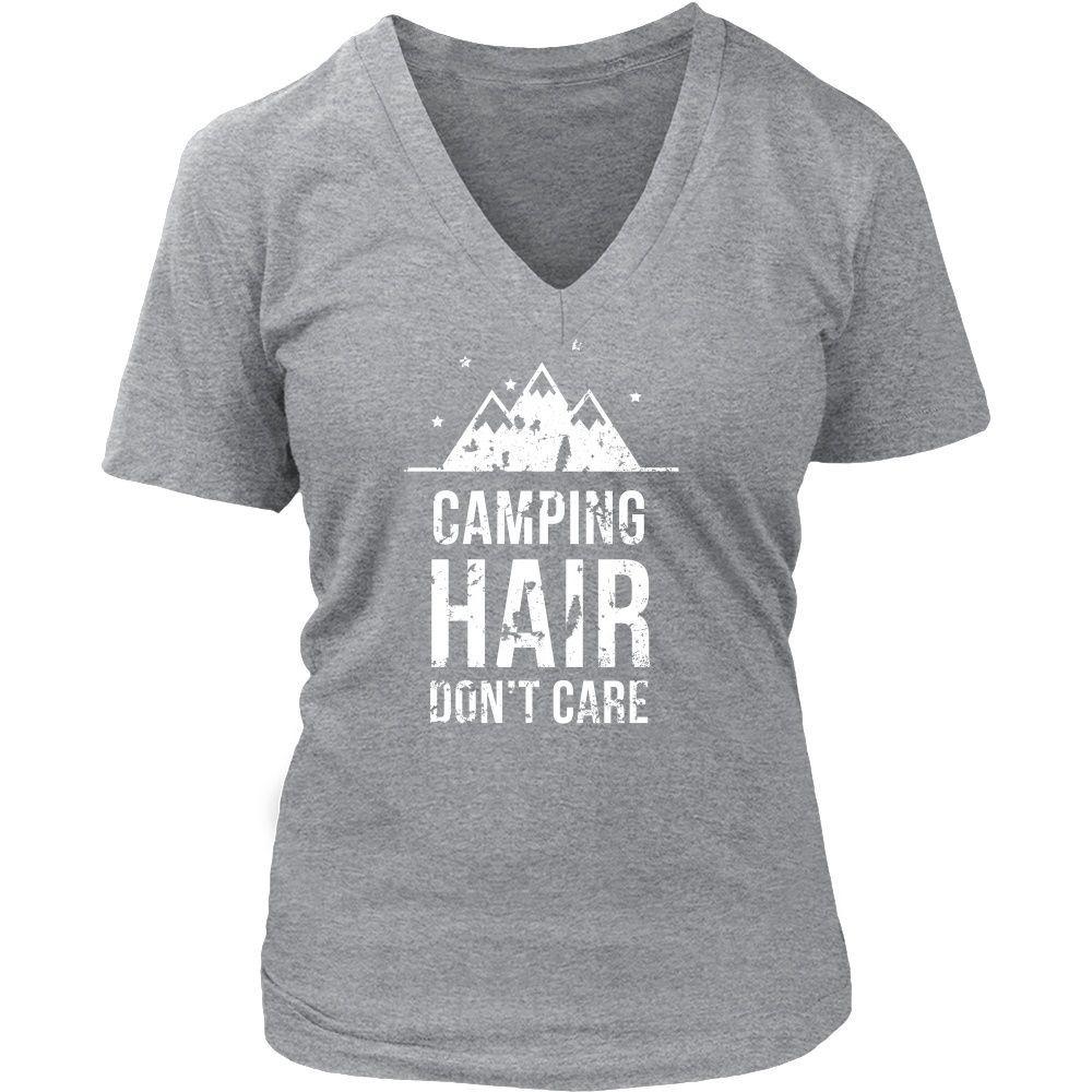 Camping T Shirt - Camping hair don't care-T-shirt-Teelime | shirts-hoodies-mugs