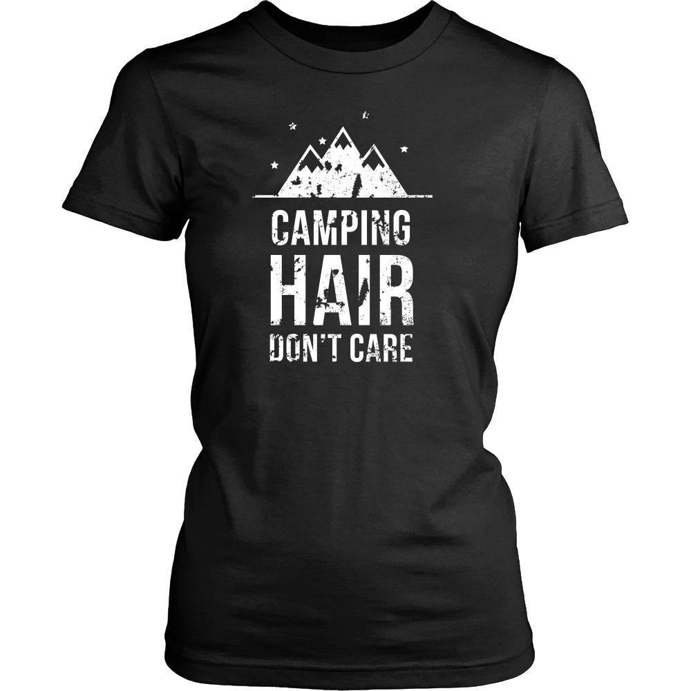 Camping T Shirt - Camping hair don't care-T-shirt-Teelime | shirts-hoodies-mugs