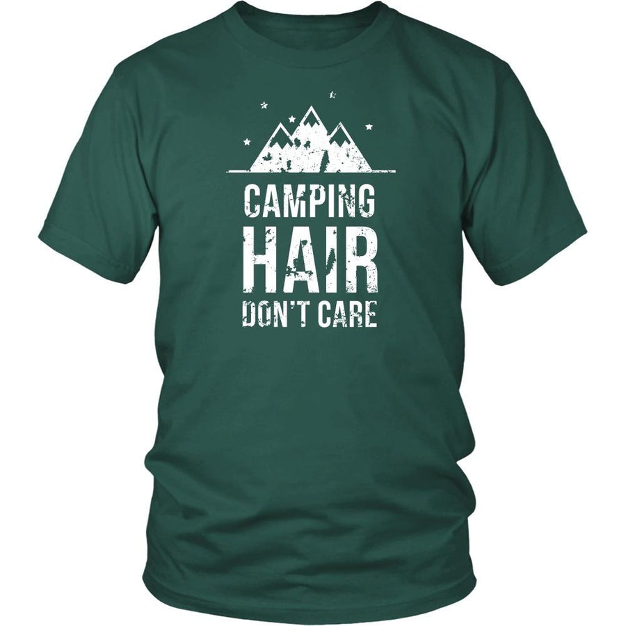 Camping T Shirt - Camping hair don't care-T-shirt-Teelime | shirts-hoodies-mugs