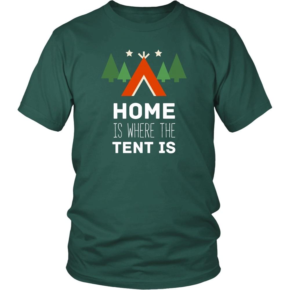 Camping T Shirt - Home is where the tent is-T-shirt-Teelime | shirts-hoodies-mugs