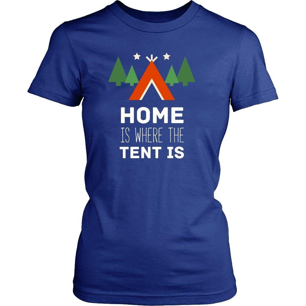 Camping T Shirt - Home is where the tent is-T-shirt-Teelime | shirts-hoodies-mugs