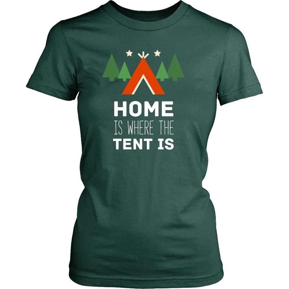 Camping T Shirt - Home is where the tent is-T-shirt-Teelime | shirts-hoodies-mugs
