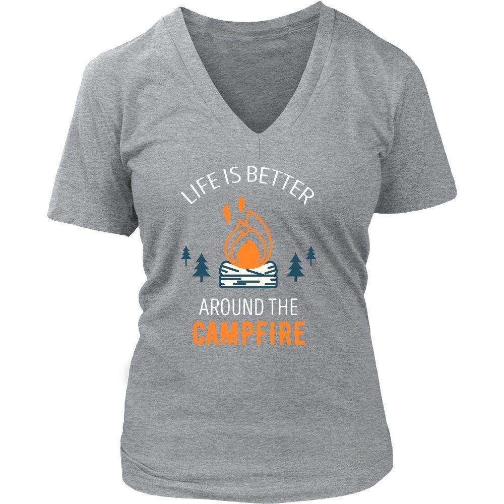 Camping T Shirt - Life is better around the campfire-T-shirt-Teelime | shirts-hoodies-mugs