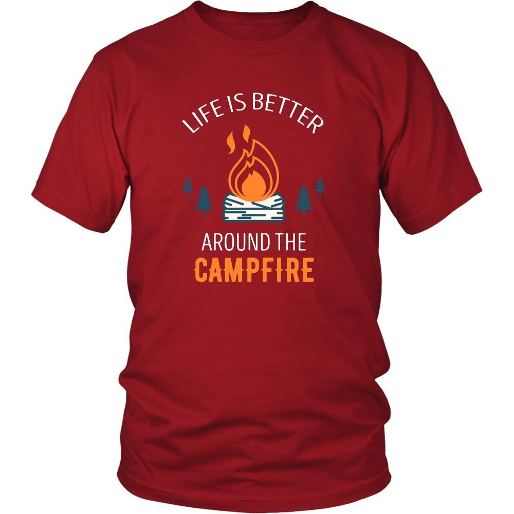 Camping T Shirt - Life is better around the campfire-T-shirt-Teelime | shirts-hoodies-mugs